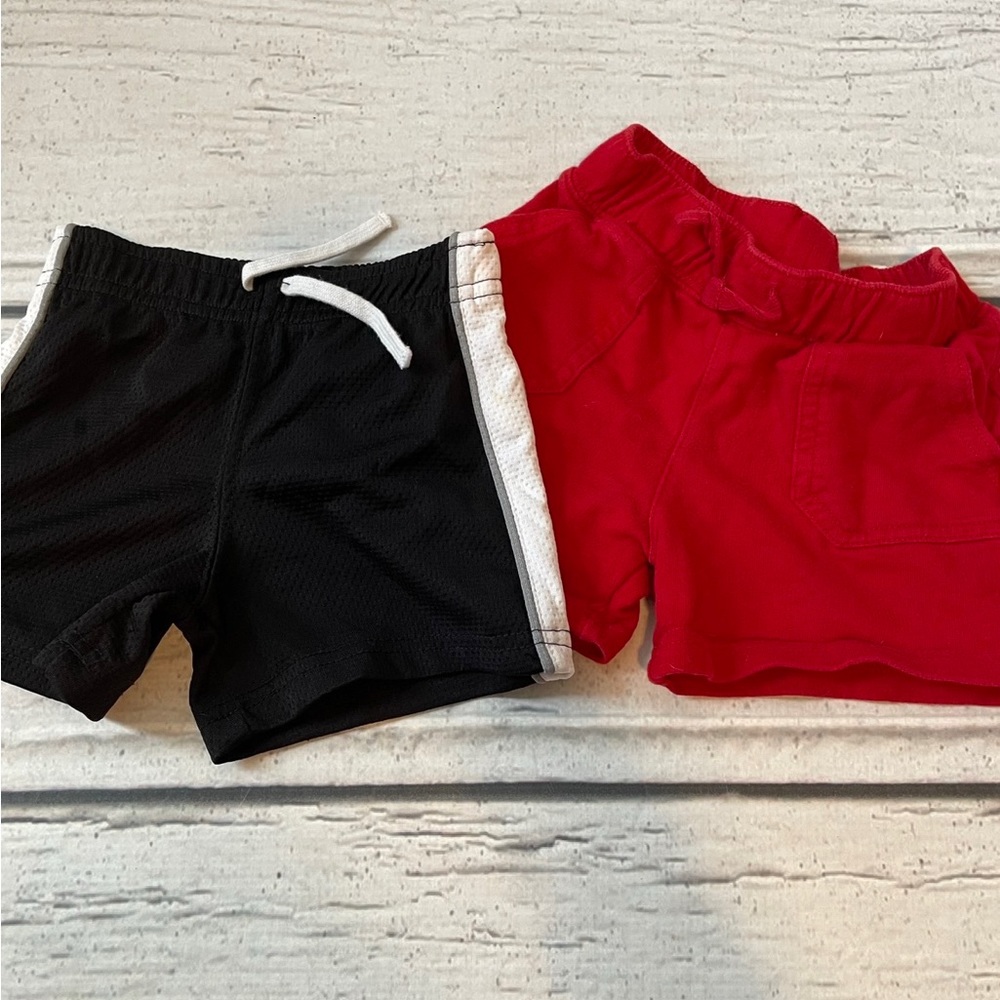 2 pairs 12 m.o. gym shorts